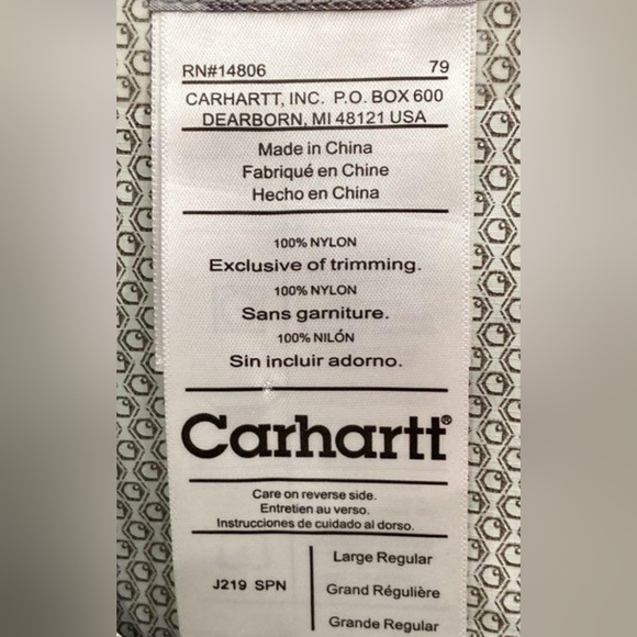 Carhartt Acadia Olive Hooded Windbreaker Rain Jacket Size L NWOT MSRP $104.99 - Picture 7 of 11